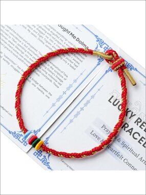 Monk-Blessed Handmade Lucky Red String Bracelet Nylon Braided Chain